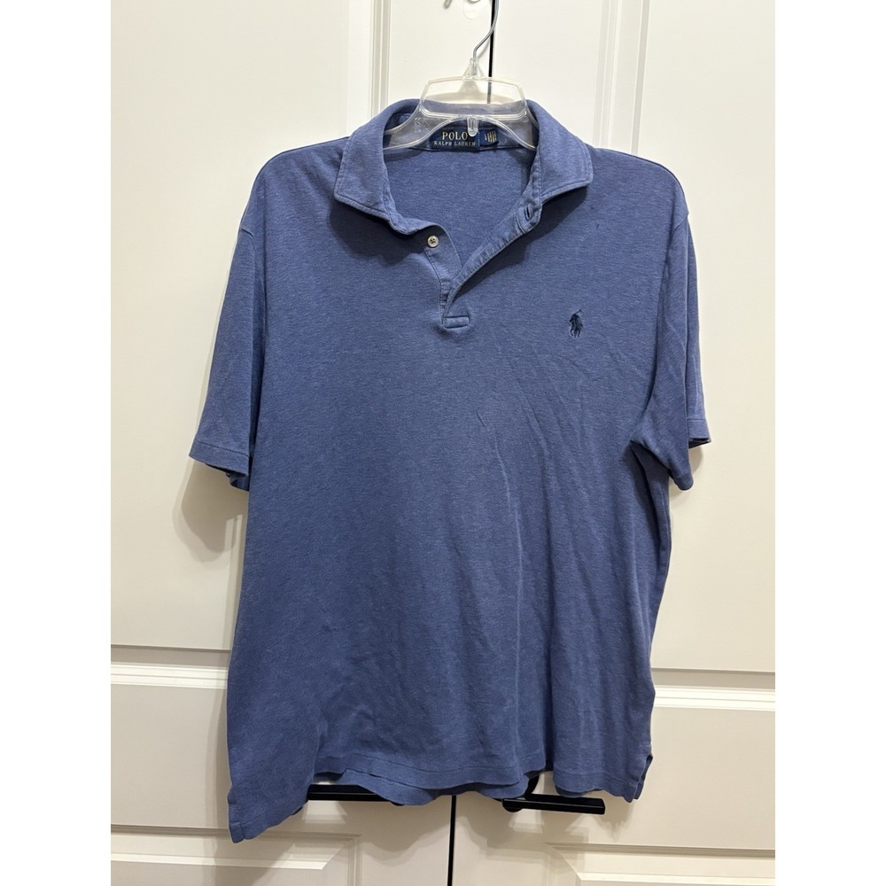 Polo Ralph Lauren Custom Slim Fit Men’s Blue Polo Shirt L Short Sleeve